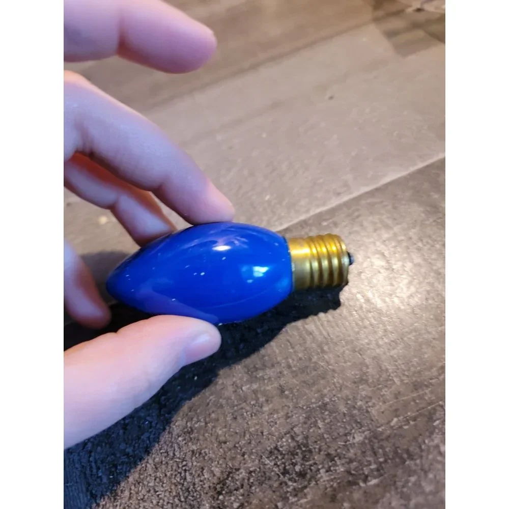 Blue light bulb xmas‎